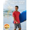 imageTACVASEN Swim Shirts for Men Rash Guard SPF Short Sleeve Sun TShirt UPF 50 Quick Dry Lightweight Fishing Water Shirt02tomato Red