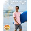 imageTACVASEN Swim Shirts for Men Rash Guard SPF Short Sleeve Sun TShirt UPF 50 Quick Dry Lightweight Fishing Water Shirt06pink