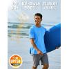 imageTACVASEN Swim Shirts for Men Rash Guard SPF Short Sleeve Sun TShirt UPF 50 Quick Dry Lightweight Fishing Water Shirt11azure