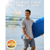 imageTACVASEN Swim Shirts for Men Rash Guard SPF Short Sleeve Sun TShirt UPF 50 Quick Dry Lightweight Fishing Water Shirt14light Grey