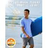 imageTACVASEN Swim Shirts for Men Rash Guard SPF Short Sleeve Sun TShirt UPF 50 Quick Dry Lightweight Fishing Water Shirt18light Blue