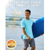 imageTACVASEN Swim Shirts for Men Rash Guard SPF Short Sleeve Sun TShirt UPF 50 Quick Dry Lightweight Fishing Water Shirt20ice Blue