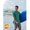 imageTACVASEN Swim Shirts for Men Rash Guard SPF Short Sleeve Sun TShirt UPF 50 Quick Dry Lightweight Fishing Water Shirt21jade Green