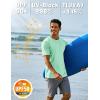 imageTACVASEN Swim Shirts for Men Rash Guard SPF Short Sleeve Sun TShirt UPF 50 Quick Dry Lightweight Fishing Water Shirt22mint Green