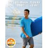 imageTACVASEN Swim Shirts for Men Rash Guard SPF Short Sleeve Sun TShirt UPF 50 Quick Dry Lightweight Fishing Water Shirt24blue Green