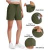 imageTACVASEN Womens 5 Hiking Shorts Quick Dry Golf Lightweight UPF50 Athletic Shorts Summer Water Resistant Zipper PocketsArmy Green