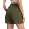 imageTACVASEN Womens 5 Hiking Shorts Quick Dry Golf Lightweight UPF50 Athletic Shorts Summer Water Resistant Zipper PocketsArmy Green