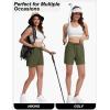 imageTACVASEN Womens 5 Hiking Shorts Quick Dry Golf Lightweight UPF50 Athletic Shorts Summer Water Resistant Zipper PocketsArmy Green