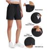 imageTACVASEN Womens 5 Hiking Shorts Quick Dry Golf Lightweight UPF50 Athletic Shorts Summer Water Resistant Zipper PocketsBlack