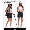 imageTACVASEN Womens 5 Hiking Shorts Quick Dry Golf Lightweight UPF50 Athletic Shorts Summer Water Resistant Zipper PocketsBlack