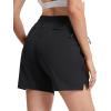 imageTACVASEN Womens 5 Hiking Shorts Quick Dry Golf Lightweight UPF50 Athletic Shorts Summer Water Resistant Zipper PocketsBlack