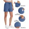imageTACVASEN Womens 5 Hiking Shorts Quick Dry Golf Lightweight UPF50 Athletic Shorts Summer Water Resistant Zipper PocketsBluegray