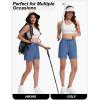 imageTACVASEN Womens 5 Hiking Shorts Quick Dry Golf Lightweight UPF50 Athletic Shorts Summer Water Resistant Zipper PocketsBluegray