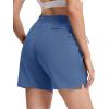 imageTACVASEN Womens 5 Hiking Shorts Quick Dry Golf Lightweight UPF50 Athletic Shorts Summer Water Resistant Zipper PocketsBluegray
