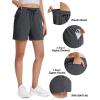 imageTACVASEN Womens 5 Hiking Shorts Quick Dry Golf Lightweight UPF50 Athletic Shorts Summer Water Resistant Zipper PocketsDarkgrey