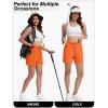 imageTACVASEN Womens 5 Hiking Shorts Quick Dry Golf Lightweight UPF50 Athletic Shorts Summer Water Resistant Zipper PocketsFlorange