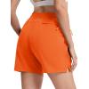 imageTACVASEN Womens 5 Hiking Shorts Quick Dry Golf Lightweight UPF50 Athletic Shorts Summer Water Resistant Zipper PocketsFlorange