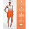 imageTACVASEN Womens 5 Hiking Shorts Quick Dry Golf Lightweight UPF50 Athletic Shorts Summer Water Resistant Zipper PocketsFlorange