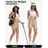 imageTACVASEN Womens 5 Hiking Shorts Quick Dry Golf Lightweight UPF50 Athletic Shorts Summer Water Resistant Zipper PocketsKhaki