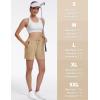 imageTACVASEN Womens 5 Hiking Shorts Quick Dry Golf Lightweight UPF50 Athletic Shorts Summer Water Resistant Zipper PocketsKhaki