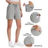 imageTACVASEN Womens 5 Hiking Shorts Quick Dry Golf Lightweight UPF50 Athletic Shorts Summer Water Resistant Zipper PocketsLgray