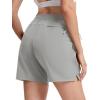 imageTACVASEN Womens 5 Hiking Shorts Quick Dry Golf Lightweight UPF50 Athletic Shorts Summer Water Resistant Zipper PocketsLgray