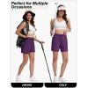 imageTACVASEN Womens 5 Hiking Shorts Quick Dry Golf Lightweight UPF50 Athletic Shorts Summer Water Resistant Zipper PocketsPurplishred