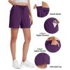 imageTACVASEN Womens 5 Hiking Shorts Quick Dry Golf Lightweight UPF50 Athletic Shorts Summer Water Resistant Zipper PocketsPurplishred