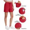 imageTACVASEN Womens 5 Hiking Shorts Quick Dry Golf Lightweight UPF50 Athletic Shorts Summer Water Resistant Zipper PocketsRed