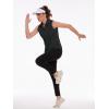 imageTACVASEN Womens Golf Shirt Sleeveless UPF 50 Polo Shirts Collared Tennis Tops V Neck Athletic Workout Tank Quick DryBlack