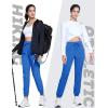 imageTACVASEN Womens Joggers Lightweight Quick Dry Hiking Pants with Pockets Athletic Travel Workout Summer Water ResistantBlue