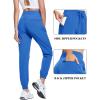 imageTACVASEN Womens Joggers Lightweight Quick Dry Hiking Pants with Pockets Athletic Travel Workout Summer Water ResistantBlue