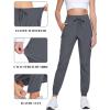 imageTACVASEN Womens Joggers Lightweight Quick Dry Hiking Pants with Pockets Athletic Travel Workout Summer Water ResistantDark Grey