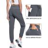 imageTACVASEN Womens Joggers Lightweight Quick Dry Hiking Pants with Pockets Athletic Travel Workout Summer Water ResistantDark Grey
