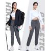 imageTACVASEN Womens Joggers Lightweight Quick Dry Hiking Pants with Pockets Athletic Travel Workout Summer Water ResistantDark Grey