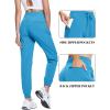imageTACVASEN Womens Joggers Lightweight Quick Dry Hiking Pants with Pockets Athletic Travel Workout Summer Water ResistantLake Blue