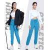 imageTACVASEN Womens Joggers Lightweight Quick Dry Hiking Pants with Pockets Athletic Travel Workout Summer Water ResistantLake Blue