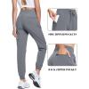 imageTACVASEN Womens Joggers Lightweight Quick Dry Hiking Pants with Pockets Athletic Travel Workout Summer Water ResistantLight Grey