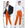 imageTACVASEN Womens Joggers Lightweight Quick Dry Hiking Pants with Pockets Athletic Travel Workout Summer Water ResistantOrange