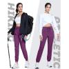 imageTACVASEN Womens Joggers Lightweight Quick Dry Hiking Pants with Pockets Athletic Travel Workout Summer Water ResistantPurplish Red