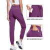 imageTACVASEN Womens Joggers Lightweight Quick Dry Hiking Pants with Pockets Athletic Travel Workout Summer Water ResistantPurplish Red