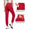 imageTACVASEN Womens Joggers Lightweight Quick Dry Hiking Pants with Pockets Athletic Travel Workout Summer Water ResistantRed