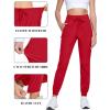 imageTACVASEN Womens Joggers Lightweight Quick Dry Hiking Pants with Pockets Athletic Travel Workout Summer Water ResistantRed