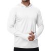 imageTACVASEN Mens Sun Protection Shirts UPF 50 Rash Guard for Men Long Sleeve Lightweight SPF UV Hoodie Swimming Hiking02 White