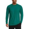 imageTACVASEN Mens Sun Shirt UPF 50 Long Sleeve UV Protection Lightweight Rash Guard Swim Shirt Quick Dry Fishing TShirt25emerald Green