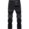 imageTACVASEN Mens Water Resistant Hiking Pants All Seasons Quick Dry Working Cargo PantsBlack