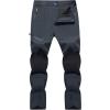 imageTACVASEN Mens Water Resistant Hiking Pants All Seasons Quick Dry Working Cargo PantsDark Grey