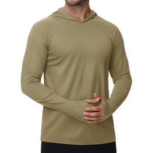 imageTACVASEN Mens Sun Protection Shirts UPF 50 Rash Guard for Men Long Sleeve Lightweight SPF UV Hoodie Swimming Hiking06 Dull Cyan