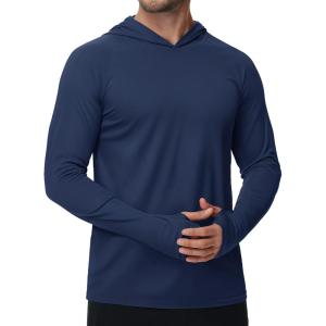imageTACVASEN Mens Sun Protection Shirts UPF 50 Rash Guard for Men Long Sleeve Lightweight SPF UV Hoodie Swimming Hiking08 Navy