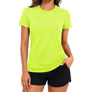 imageTACVASEN Short Sleeve Shirts for Women Athletic Workout Tops UPF 50 Sun Protection Quick Dry Running TShirtsFgreen